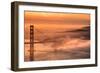 Fog Sweep at Golden Gate Bridge at Sunrise San Francisco Morning-Vincent James-Framed Photographic Print