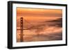 Fog Sweep at Golden Gate Bridge at Sunrise San Francisco Morning-Vincent James-Framed Photographic Print