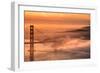 Fog Sweep at Golden Gate Bridge at Sunrise San Francisco Morning-Vincent James-Framed Photographic Print