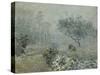 Fog, Voisins, 1874-Alfred Sisley-Stretched Canvas