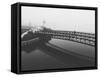 Fog White Out Bridge at Lake Merritt, Oakland-null-Framed Stretched Canvas