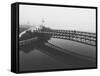 Fog White Out Bridge at Lake Merritt, Oakland-null-Framed Stretched Canvas