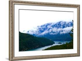 Foggy Afternoon In The Pacific Northwest Looking At Diablo Lake In North Cascades National Park, Wa-Hannah Dewey-Framed Photographic Print