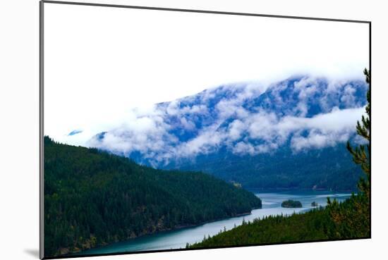 Foggy Afternoon In The Pacific Northwest Looking At Diablo Lake In North Cascades National Park, Wa-Hannah Dewey-Mounted Photographic Print