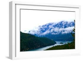 Foggy Afternoon In The Pacific Northwest Looking At Diablo Lake In North Cascades National Park, Wa-Hannah Dewey-Framed Photographic Print