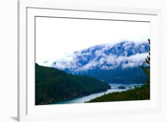 Foggy Afternoon In The Pacific Northwest Looking At Diablo Lake In North Cascades National Park, Wa-Hannah Dewey-Framed Photographic Print