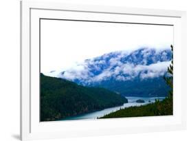 Foggy Afternoon In The Pacific Northwest Looking At Diablo Lake In North Cascades National Park, Wa-Hannah Dewey-Framed Photographic Print