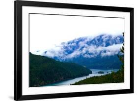 Foggy Afternoon In The Pacific Northwest Looking At Diablo Lake In North Cascades National Park, Wa-Hannah Dewey-Framed Photographic Print