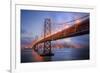 Foggy Blue Hour at Bay Bridge, San Francisco-Vincent James-Framed Photographic Print