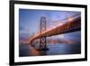 Foggy Blue Hour at Bay Bridge, San Francisco-Vincent James-Framed Photographic Print