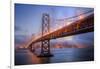 Foggy Blue Hour at Bay Bridge, San Francisco-Vincent James-Framed Photographic Print