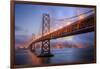 Foggy Blue Hour at Bay Bridge, San Francisco-Vincent James-Framed Photographic Print