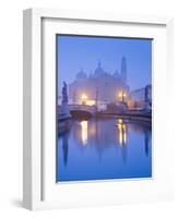 foggy dawn in Padua, Veneto, Italy.-ClickAlps-Framed Photographic Print