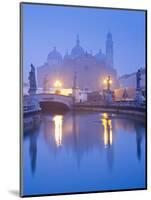 foggy dawn in Padua, Veneto, Italy.-ClickAlps-Mounted Photographic Print