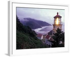 Foggy Day at the Heceta Head Lighthouse, Oregon, USA-Janis Miglavs-Framed Photographic Print