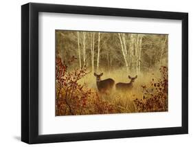 Foggy Deer-Chris Vest-Framed Art Print