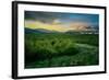 Foggy Evening with the Midnight Sun, Eyjafjordur, Northern Iceland-Ragnar Th Sigurdsson-Framed Photographic Print