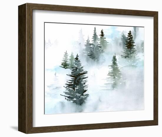Foggy Evergreens I-Jennifer Parker-Framed Art Print