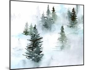 Foggy Evergreens I-Jennifer Parker-Mounted Art Print