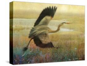 Foggy Heron I-Chris Vest-Stretched Canvas