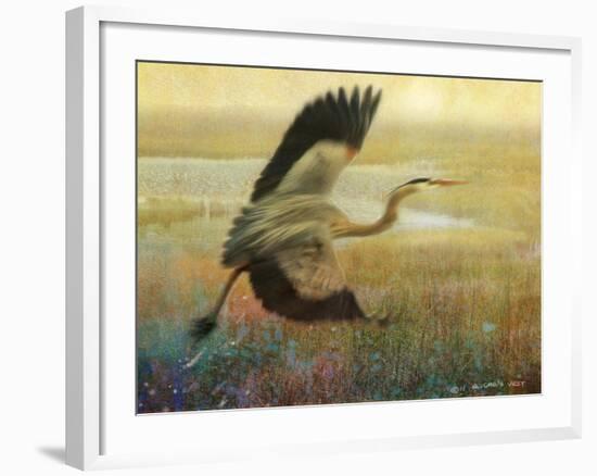 Foggy Heron I-Chris Vest-Framed Art Print