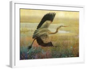 Foggy Heron I-Chris Vest-Framed Art Print