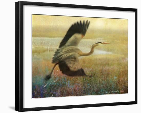 Foggy Heron I-Chris Vest-Framed Art Print