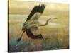 Foggy Heron I-Chris Vest-Stretched Canvas