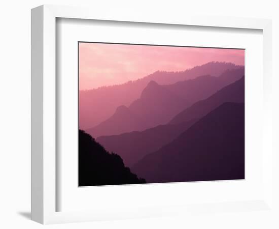 Foggy Hills in Sequoia National Park-Bill Ross-Framed Photographic Print