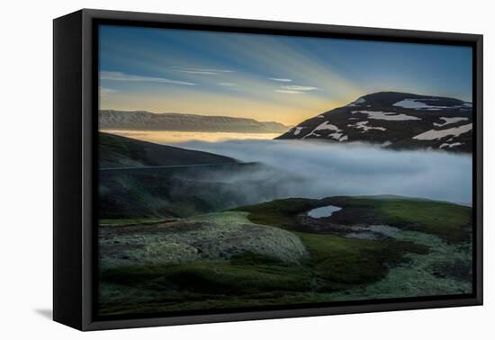 Foggy Landscape, Eyjafjordur, Northern Iceland-Ragnar Th Sigurdsson-Framed Stretched Canvas