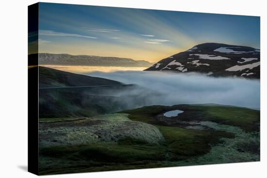 Foggy Landscape, Eyjafjordur, Northern Iceland-Ragnar Th Sigurdsson-Stretched Canvas