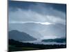 Foggy Landscape of River and Rolling Hills-Tommy Martin-Mounted Photographic Print