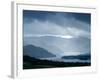 Foggy Landscape of River and Rolling Hills-Tommy Martin-Framed Photographic Print