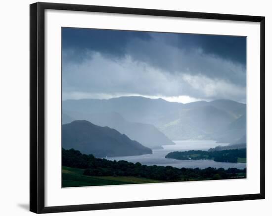 Foggy Landscape of River and Rolling Hills-Tommy Martin-Framed Photographic Print