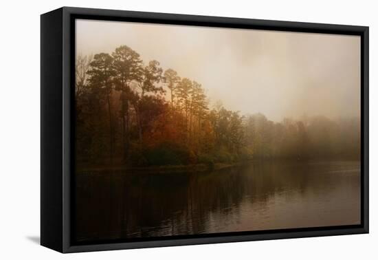 Foggy Morning at Lake LaJoie-Jai Johnson-Framed Stretched Canvas