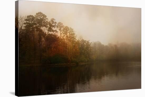 Foggy Morning at Lake LaJoie-Jai Johnson-Stretched Canvas