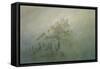 Foggy Morning in the Mountains-Caspar David Friedrich-Framed Stretched Canvas