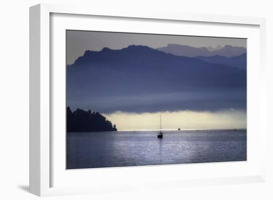 Foggy Morning on Lake Lucerne, Switzerland-George Oze-Framed Photographic Print