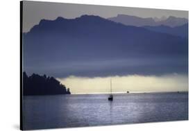 Foggy Morning on Lake Lucerne, Switzerland-George Oze-Stretched Canvas