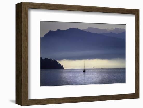 Foggy Morning on Lake Lucerne, Switzerland-George Oze-Framed Photographic Print