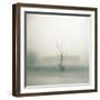 Foggy Morning Scene with Barn-Kevin Cruff-Framed Photographic Print