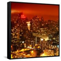 Foggy Night in Manhattan-Philippe Hugonnard-Framed Stretched Canvas