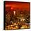 Foggy Night in Manhattan-Philippe Hugonnard-Framed Stretched Canvas