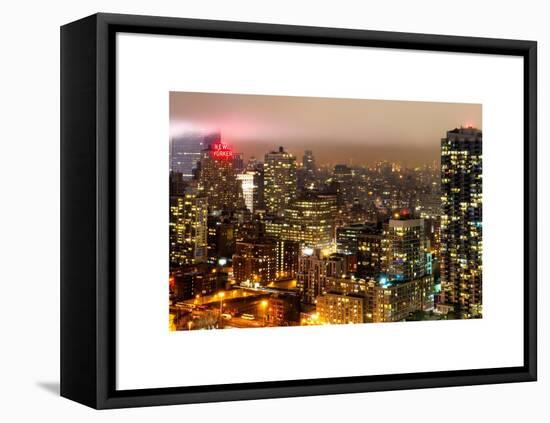 Foggy Night in Manhattan-Philippe Hugonnard-Framed Stretched Canvas