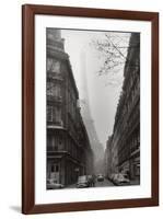 Foggy Paris in Black and White-null-Framed Art Print