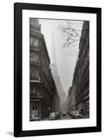 Foggy Paris in Black and White-null-Framed Art Print