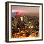 Foggy Red Night in Manhattan-Philippe Hugonnard-Framed Photographic Print