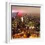 Foggy Red Night in Manhattan-Philippe Hugonnard-Framed Photographic Print