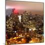 Foggy Red Night in Manhattan-Philippe Hugonnard-Mounted Photographic Print