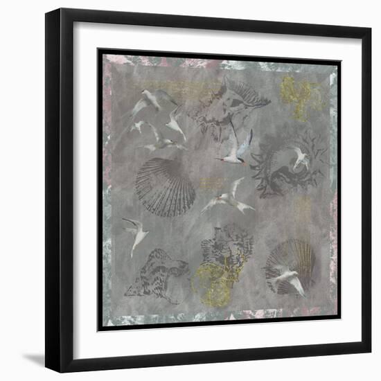 Foggy Sea Terns-Bill Jackson-Framed Giclee Print